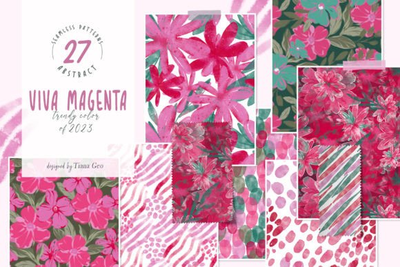 Download Abstract Viva Magenta Trendy Patterns - Trendy patterns Collection