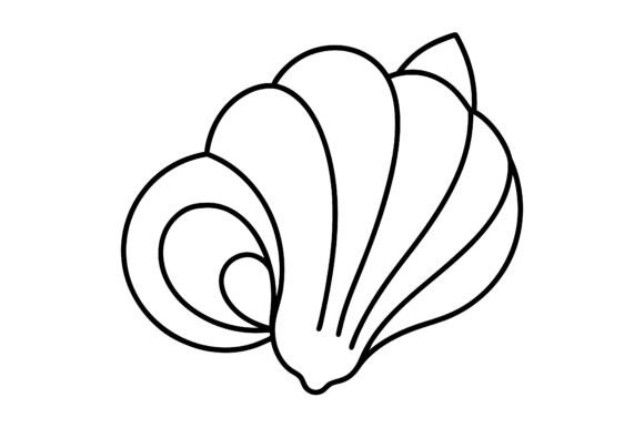 Download Abstract Line Art Seashell in One - Line art seashell Collection