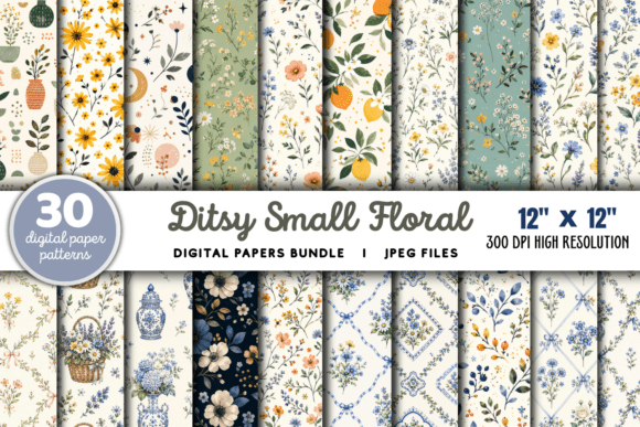 Download Ditsy Small Floral Pattern Bundle - Floral pattern Collection