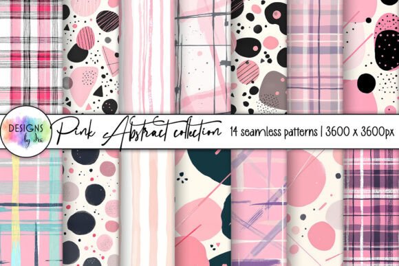 Download Pink Abstract Trendy Patterns, Seamless - Trendy patterns Collection
